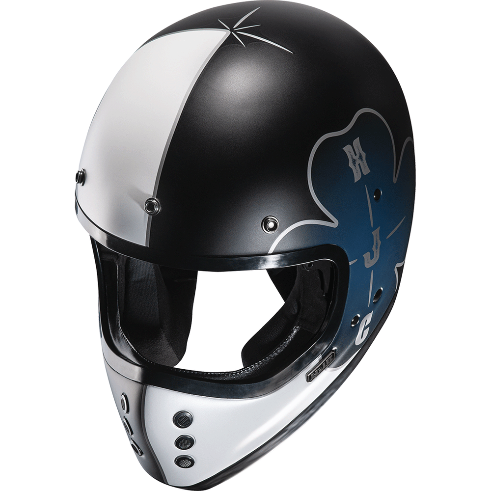 HJC V60 Ofera Full Face Helmet MC2SF Blue (Image 4) - ThrottleChimp