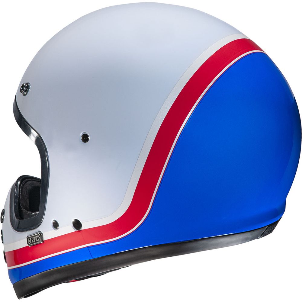 HJC V60 Scoby Full Face Helmet MC21 White / Red / Blue (Image 5) - ThrottleChimp