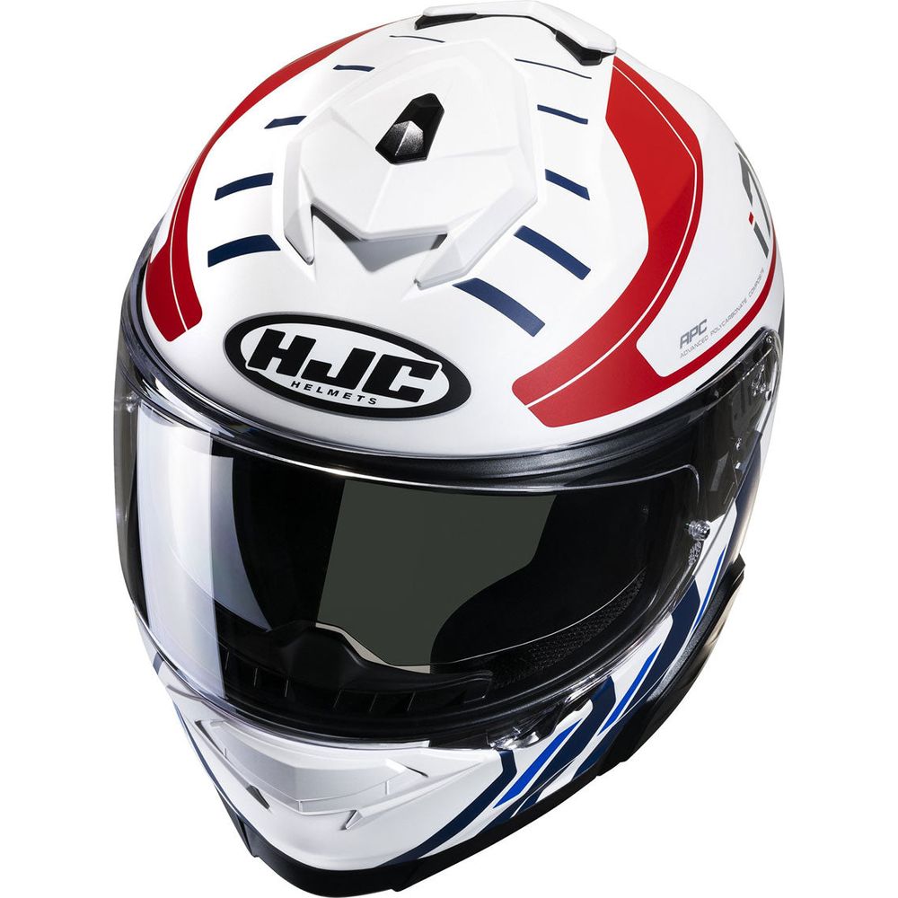 HJC I71 Simo Full Face Helmet MC21SF White / Red / Blue (Image 2) - ThrottleChimp