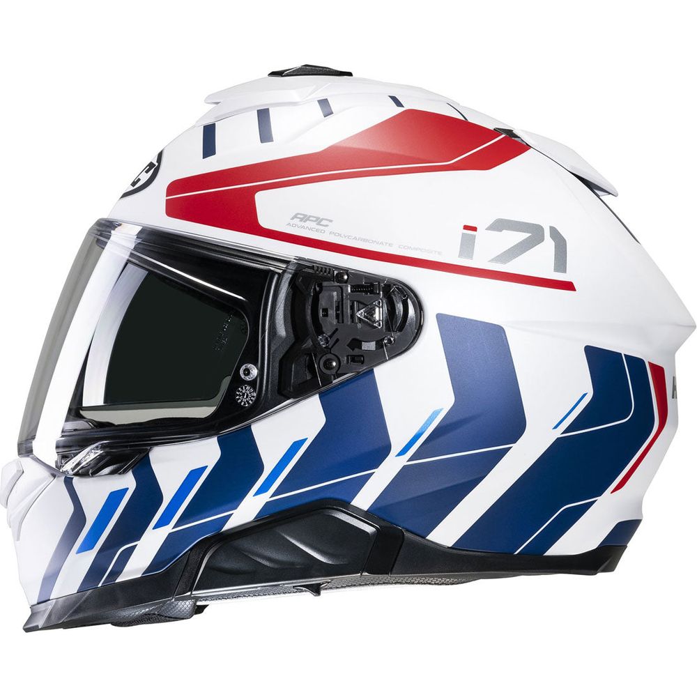 HJC I71 Simo Full Face Helmet MC21SF White / Red / Blue (Image 4) - ThrottleChimp