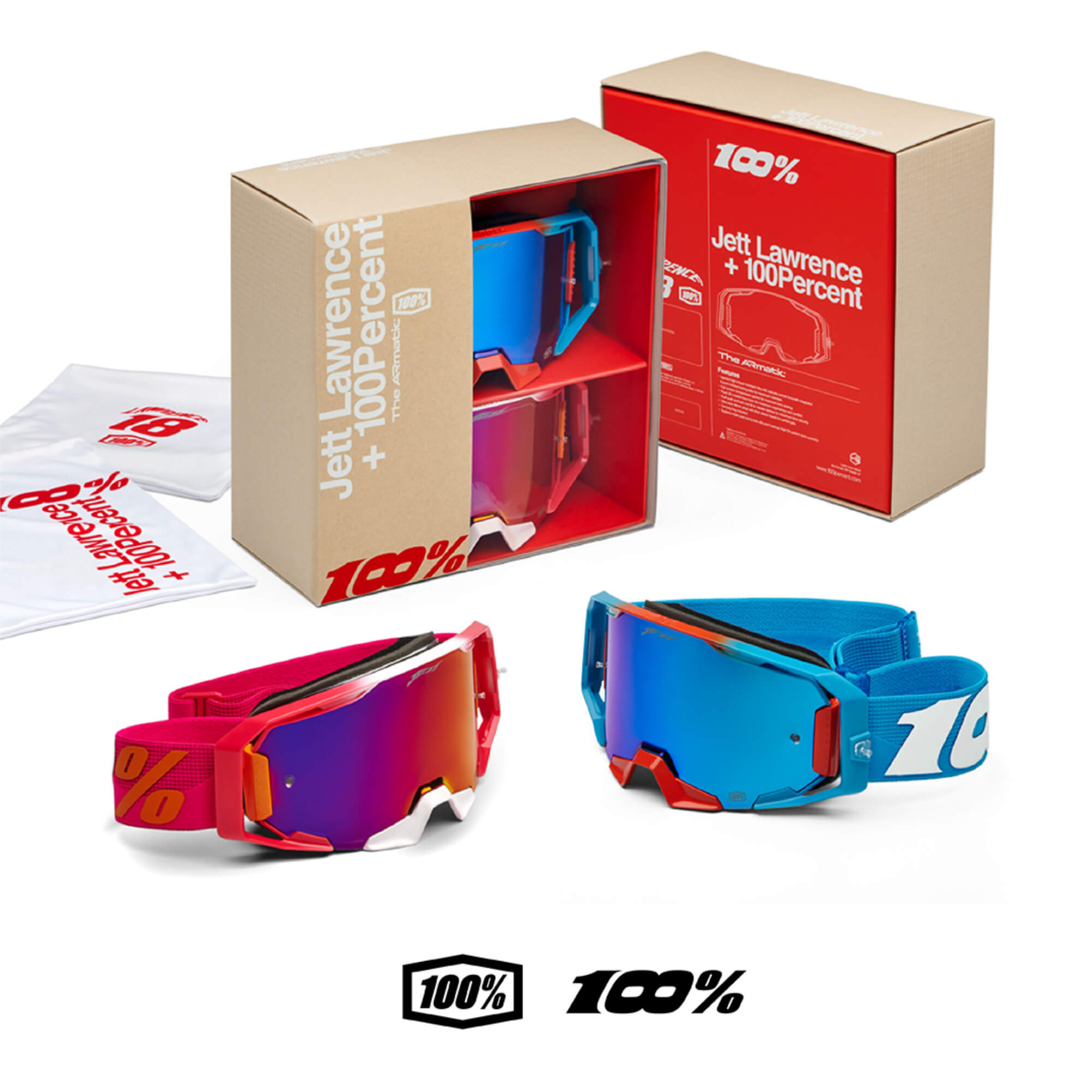 100% Armatic Jett Lawrence Goggles Pack FREE 1 YEAR Returns, FREE UK Delivery | ThrottleChimp