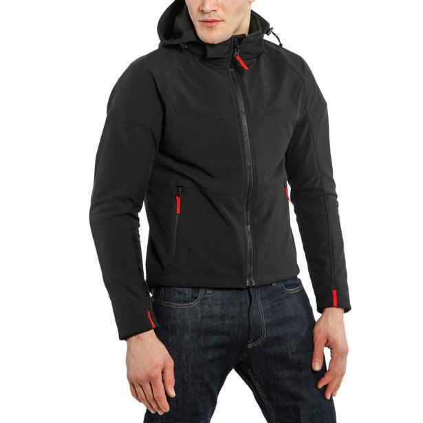 Dainese Ignite Hooded Textile Jacket Black FREE 1 YEAR Returns, FREE UK Delivery | ThrottleChimp