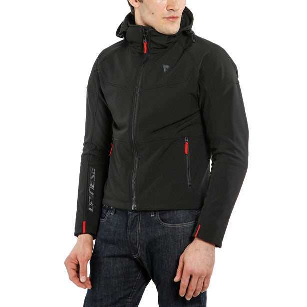 Dainese Ignite Hooded Textile Jacket Black FREE 1 YEAR Returns, FREE UK Delivery | ThrottleChimp