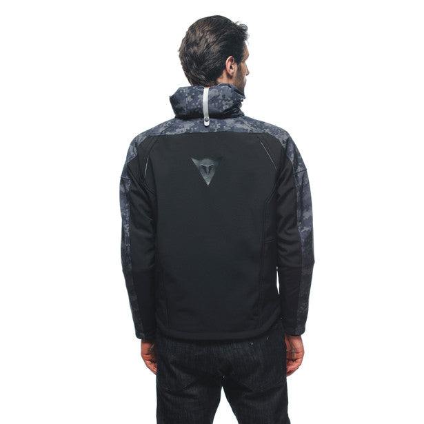 Dainese Ignite Hooded Textile Jacket Black / Camo Grey (Image 9) - ThrottleChimp