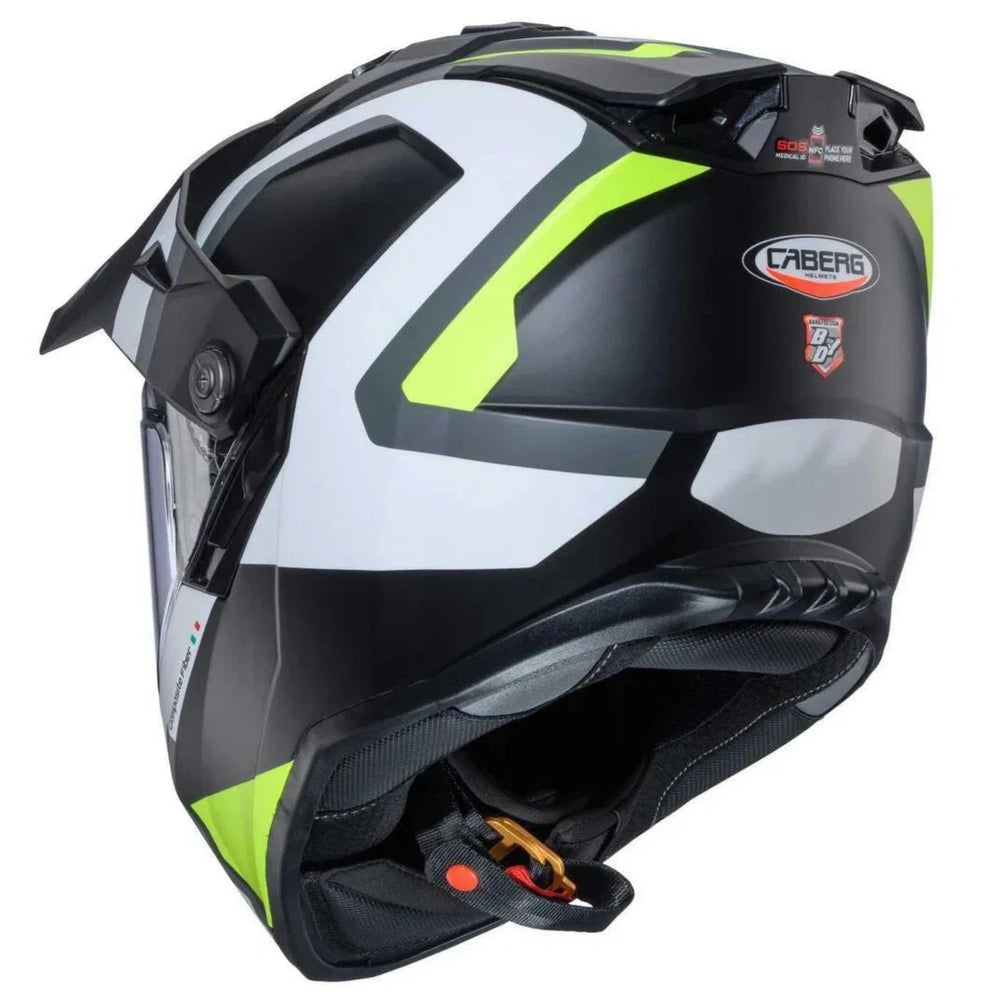 Caberg Tanami Scram Adventure Helmet Matt Black / Grey / White / Fluo Yellow