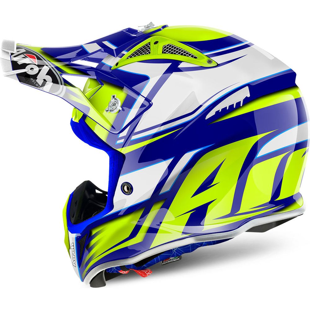 Airoh Aviator 2.2 Restyle Motocross Helmet Yellow (Image 3) - ThrottleChimp