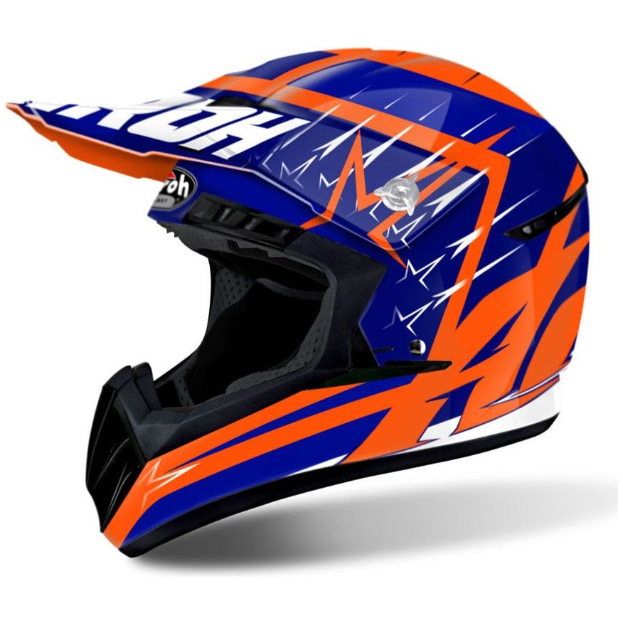 Airoh Switch Startruck Motocross Helmet Blue FREE 1 YEAR Returns, FREE UK Delivery | ThrottleChimp