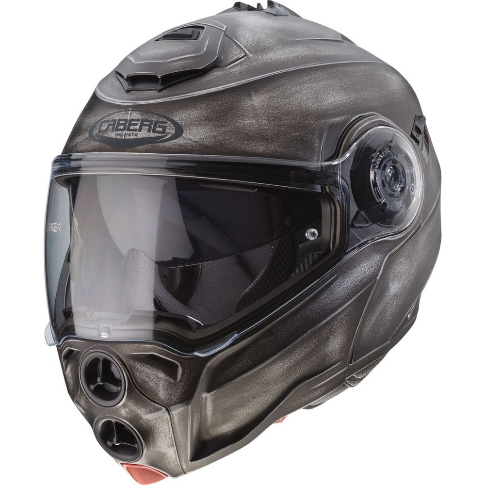 Caberg Droid Iron Flip-Up Helmet Black FREE 1 YEAR Returns, FREE UK Delivery | ThrottleChimp