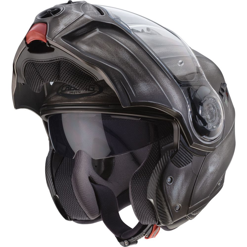 Caberg Droid Iron Flip-Up Helmet Black (Image 2) - ThrottleChimp