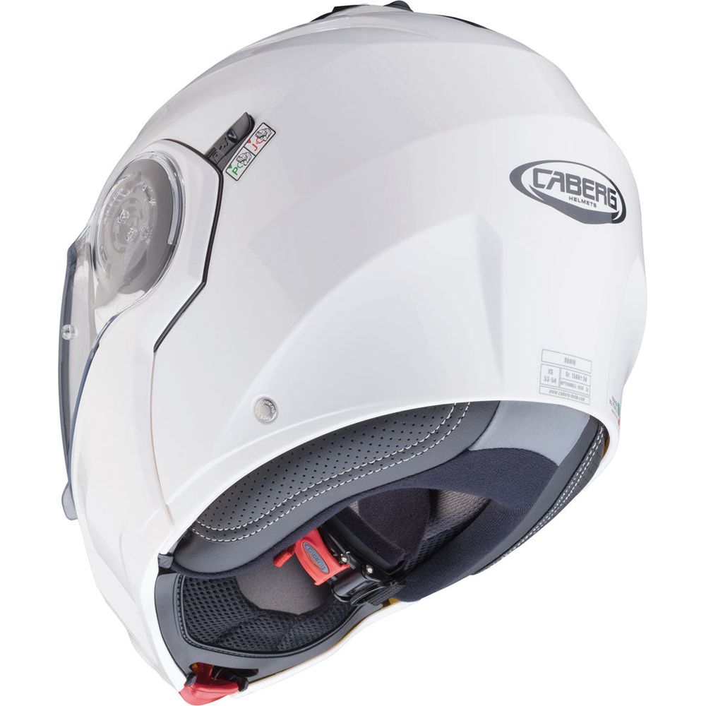 Caberg Droid Plain Flip-Up Helmet Metal White (Image 3) - ThrottleChimp