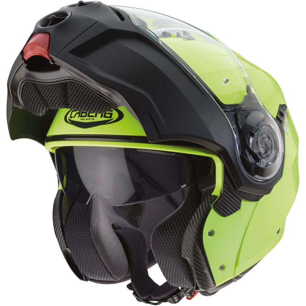 Caberg Droid Plain Flip-Up Helmet Hi-Viz Yellow (Image 2) - ThrottleChimp