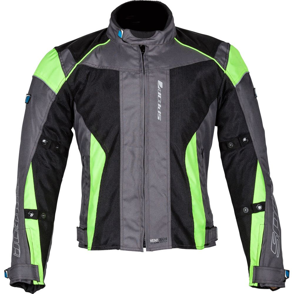 Spada Air Pro Seasons Textile Jacket Grey / Black / Fluo Yellow FREE 1 YEAR Returns, FREE UK Delivery | ThrottleChimp