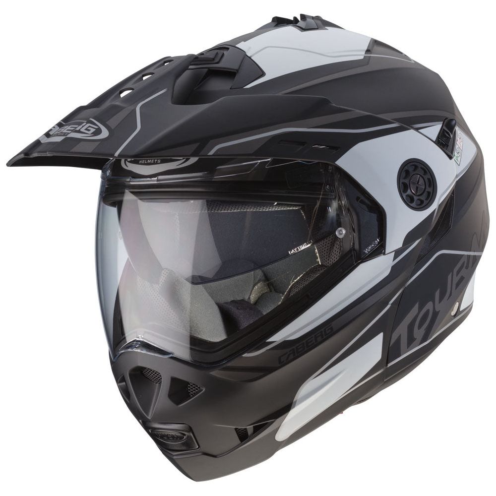 Caberg Tourmax Marathon Flip-Up Helmet Matt Black / White / Anthracite - ThrottleChimp