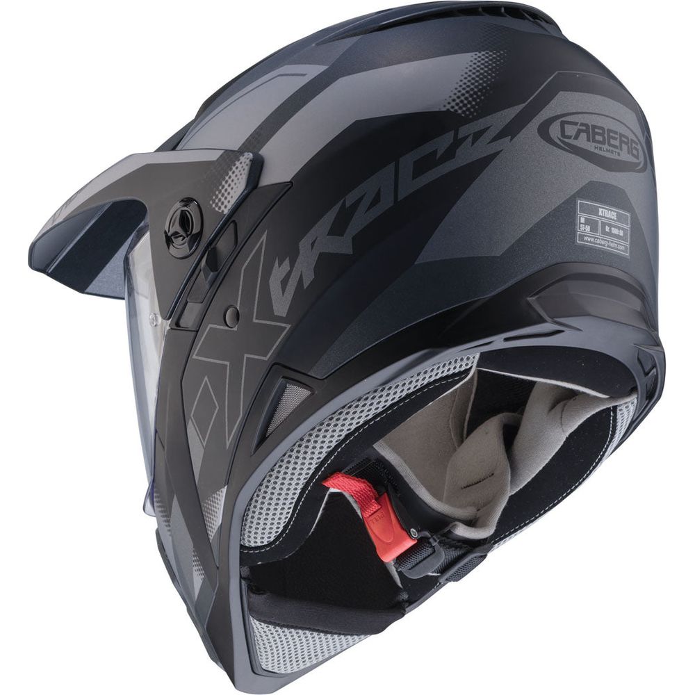 Caberg X-Trace Spark Plain Full Face Helmet Matt Black / Anthracite / Silver (Image 3) - ThrottleChimp