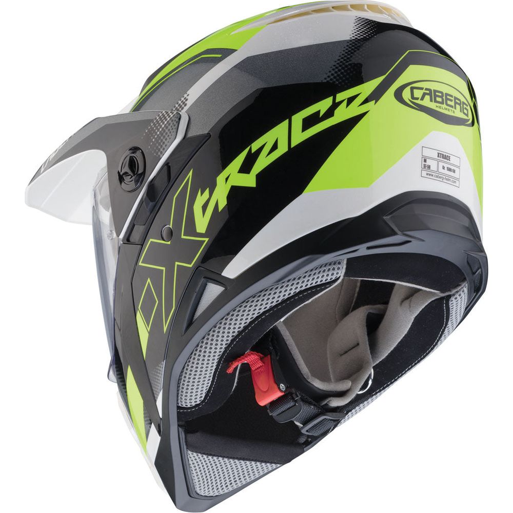 Caberg X-Trace Spark Plain Full Face Helmet Matt Black / Anthracite / Fluo Yellow (Image 3) - ThrottleChimp