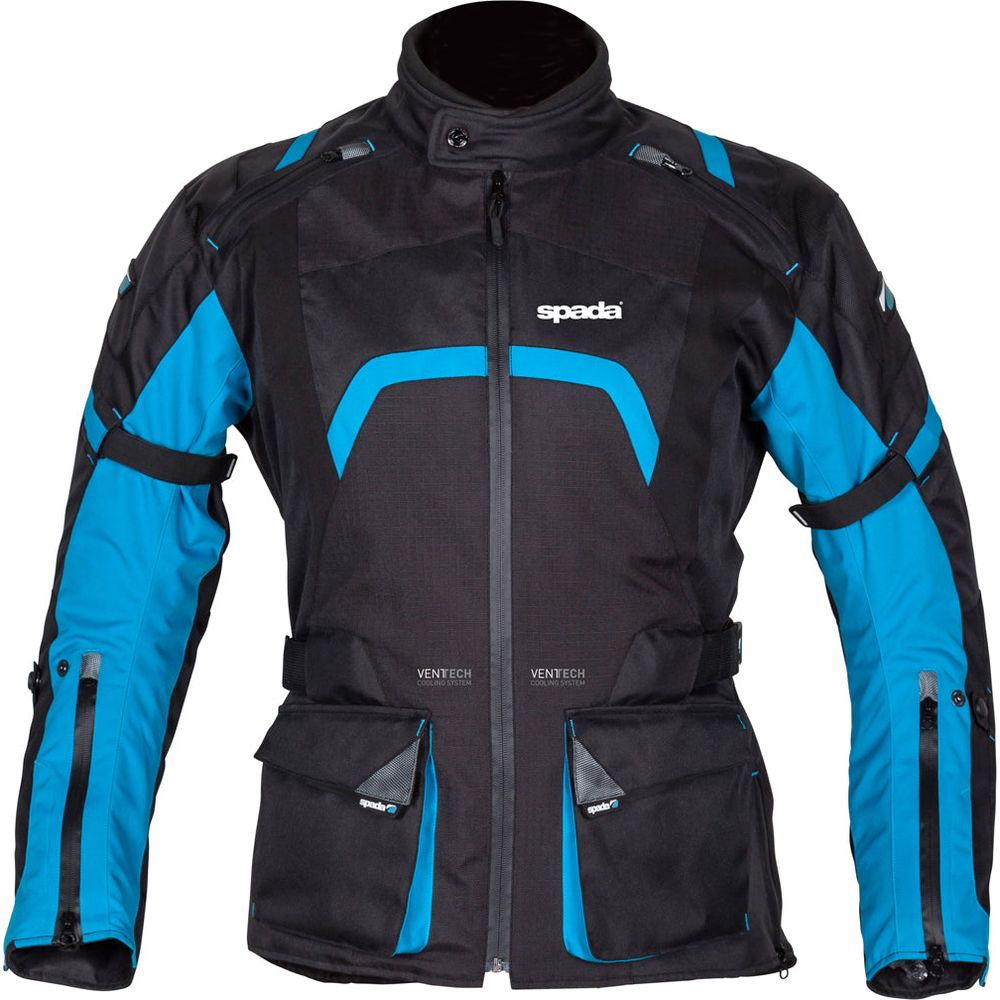 Spada Base Textile Jacket Black / Blue - ThrottleChimp