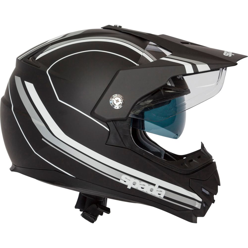 Spada Intrepid Delta Full Face Helmet Black / White - ThrottleChimp