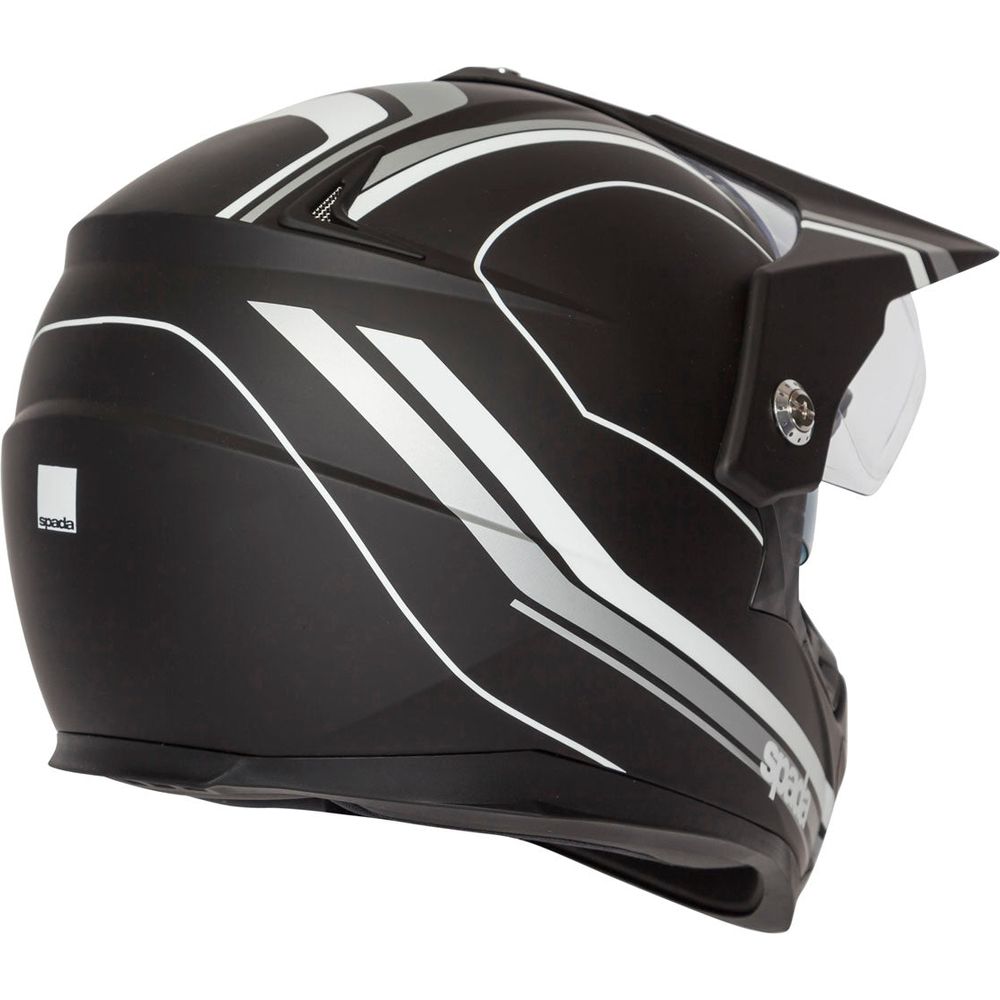 Spada Intrepid Delta Full Face Helmet Black / White (Image 2) - ThrottleChimp