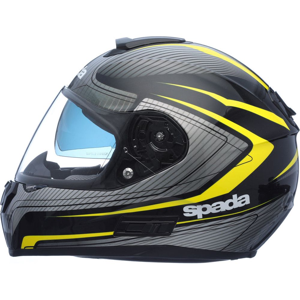 Spada SP16 Monarch Full Face Helmet Black / Yellow (Image 2) - ThrottleChimp