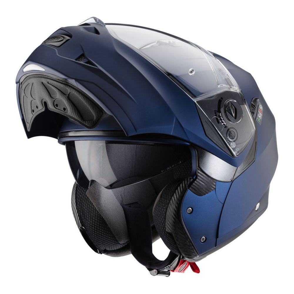 Caberg Duke 2 Plain Flip-Up Helmet Matt Blue (Image 2) - ThrottleChimp