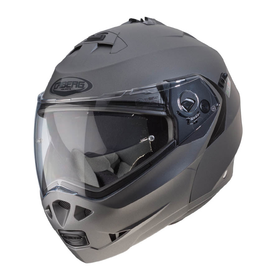 Caberg Duke 2 Plain Flip-Up Helmet Matt Gun FREE 1 YEAR Returns, FREE UK Delivery | ThrottleChimp