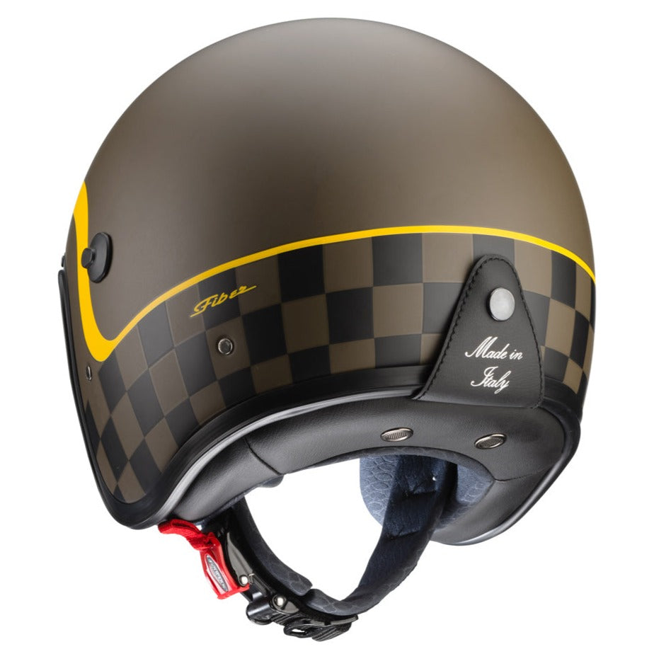 Caberg Freeride Formula Open Face Helmet Matt Brown / Yellow (Image 4) - ThrottleChimp