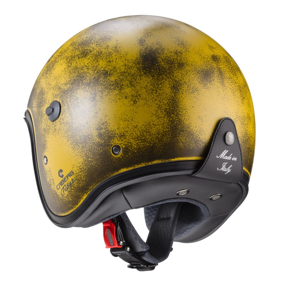 Caberg Freeride Plain Open Face Helmet Yellow Brushed (Image 3) - ThrottleChimp