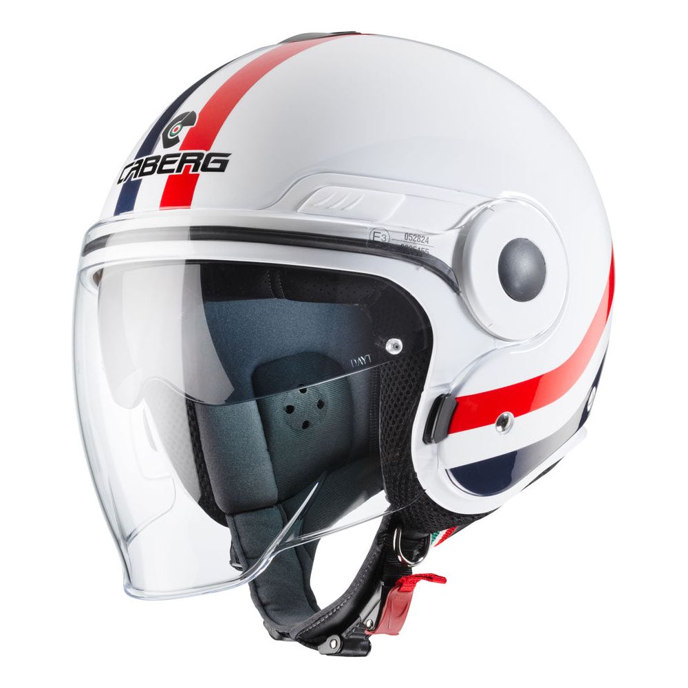 Caberg Uptown Chrono Open Face Helmet White / Red / Blue - ThrottleChimp