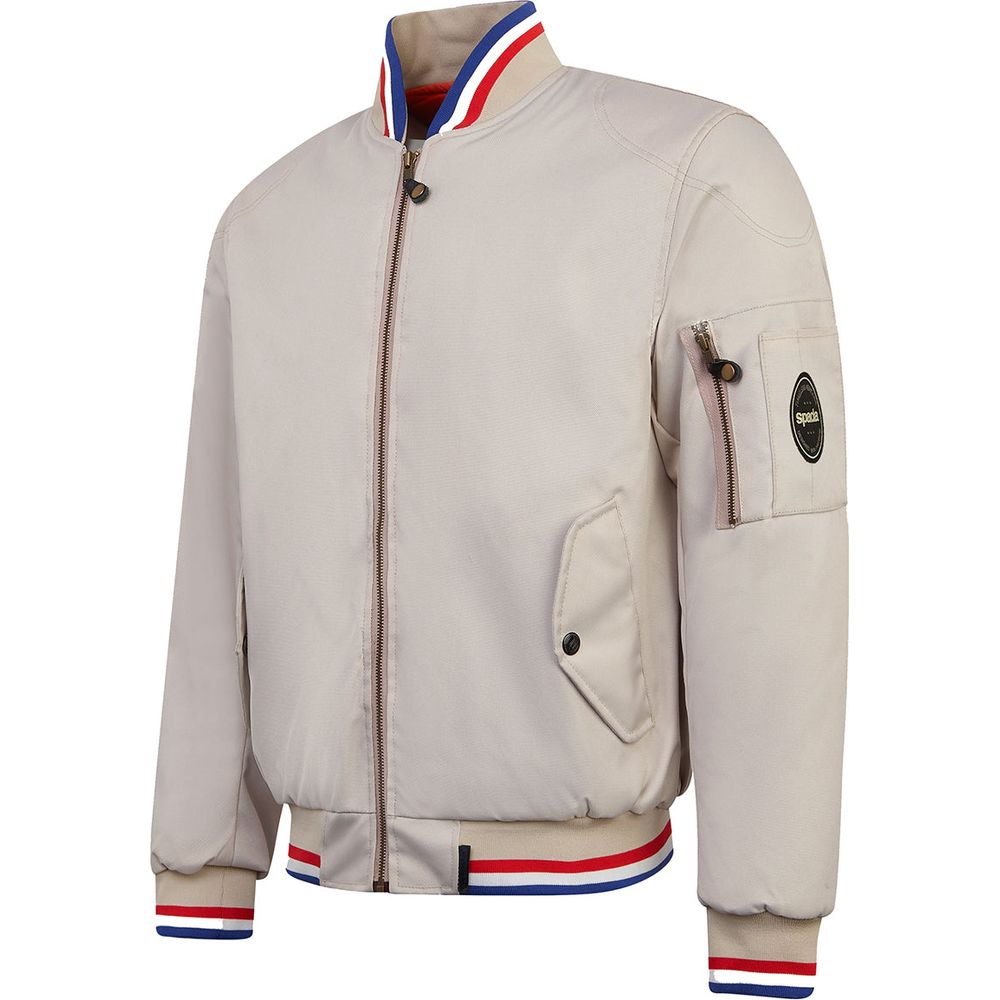 Spada Air Force 1 Royale CE Textile Jacket Ivory FREE 1 YEAR Returns, FREE UK Delivery | ThrottleChimp