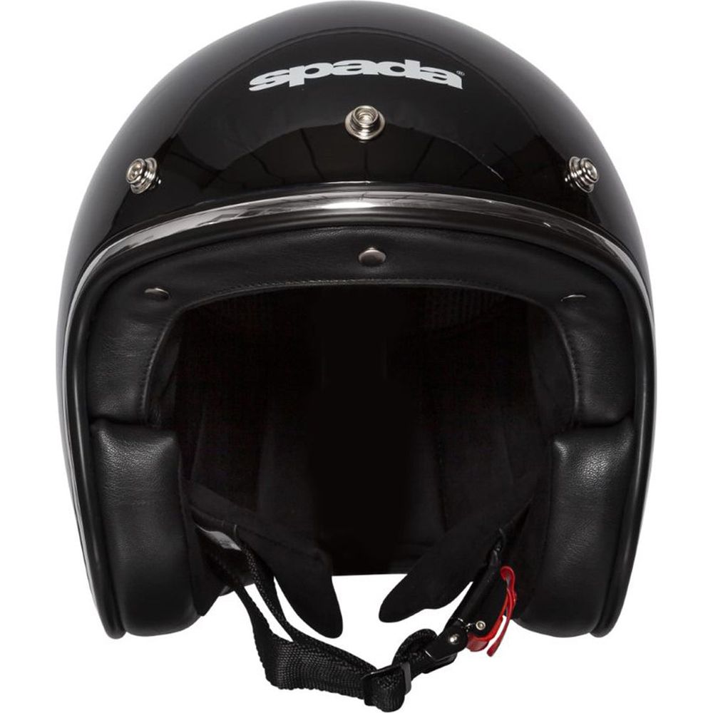 Spada Classic Plain Open Face Helmet Gloss Black (Image 3) - ThrottleChimp