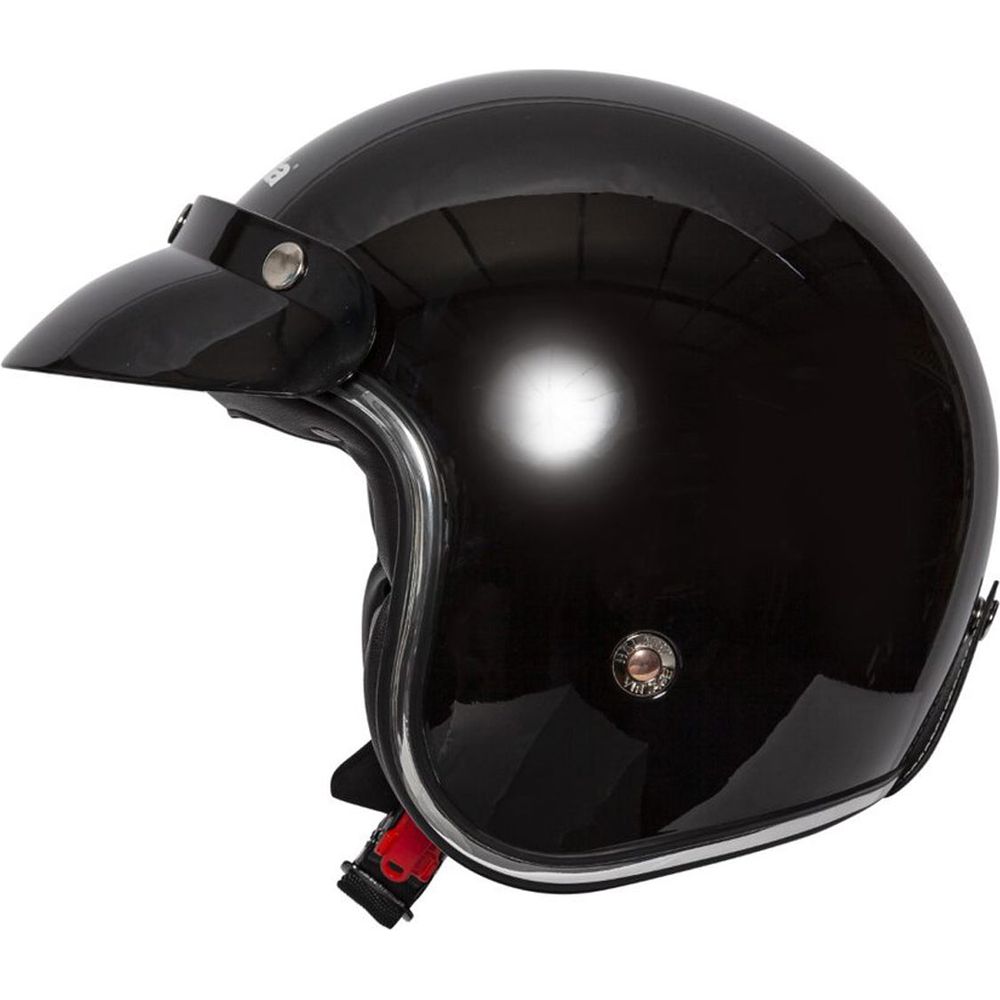 Spada Classic Plain Open Face Helmet Gloss Black (Image 5) - ThrottleChimp