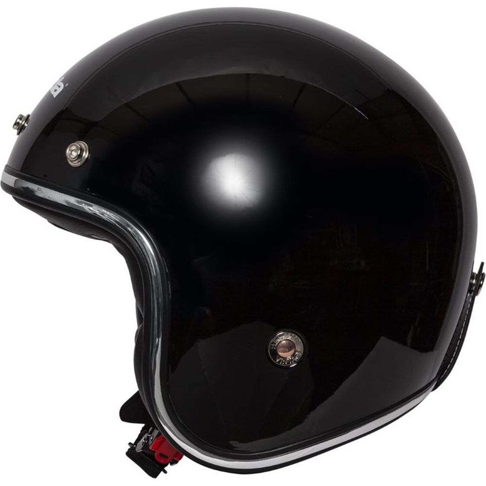 Spada Classic Plain Open Face Helmet Gloss Black (Image 9) - ThrottleChimp