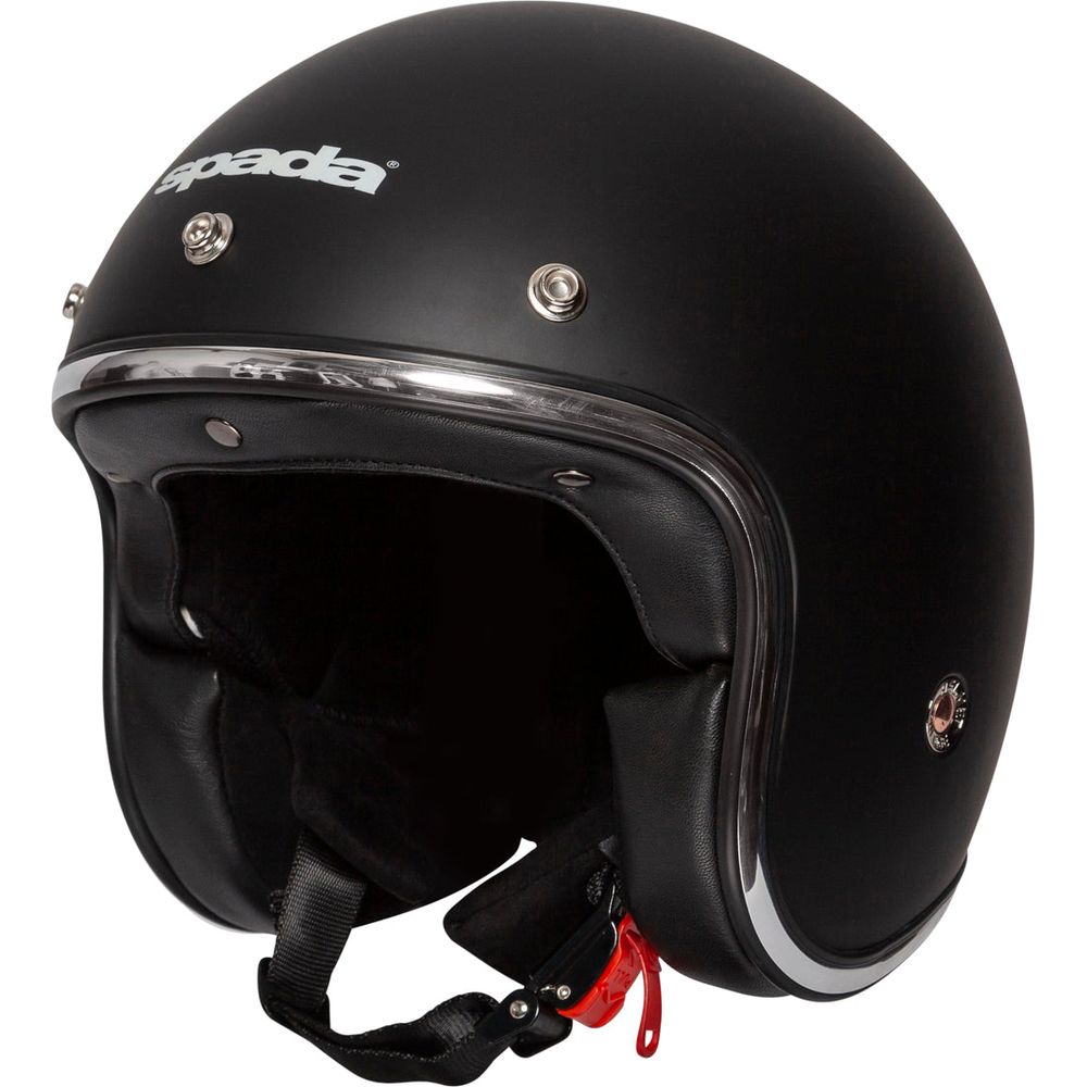 Spada Classic Plain Open Face Helmet Matt Black - ThrottleChimp