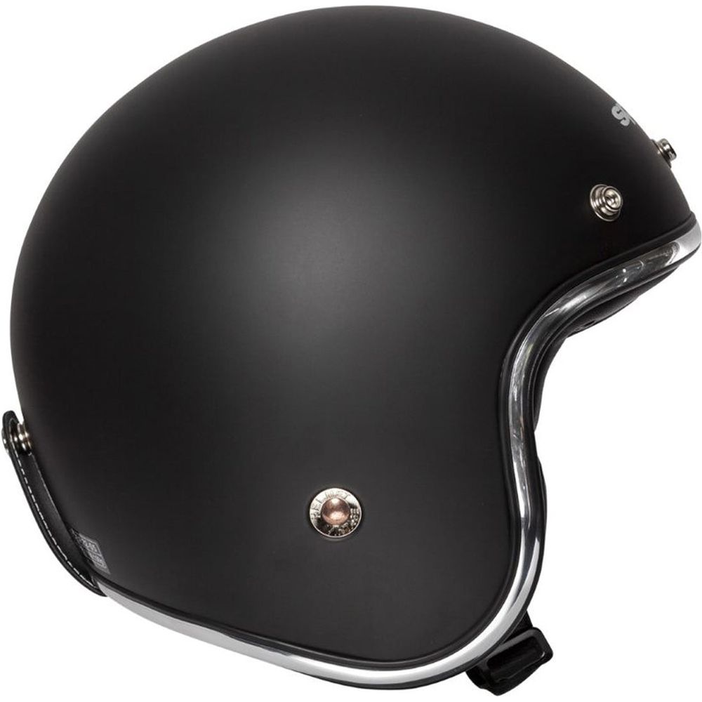 Spada Classic Plain Open Face Helmet Matt Black FREE 1 YEAR Returns, FREE UK Delivery | ThrottleChimp