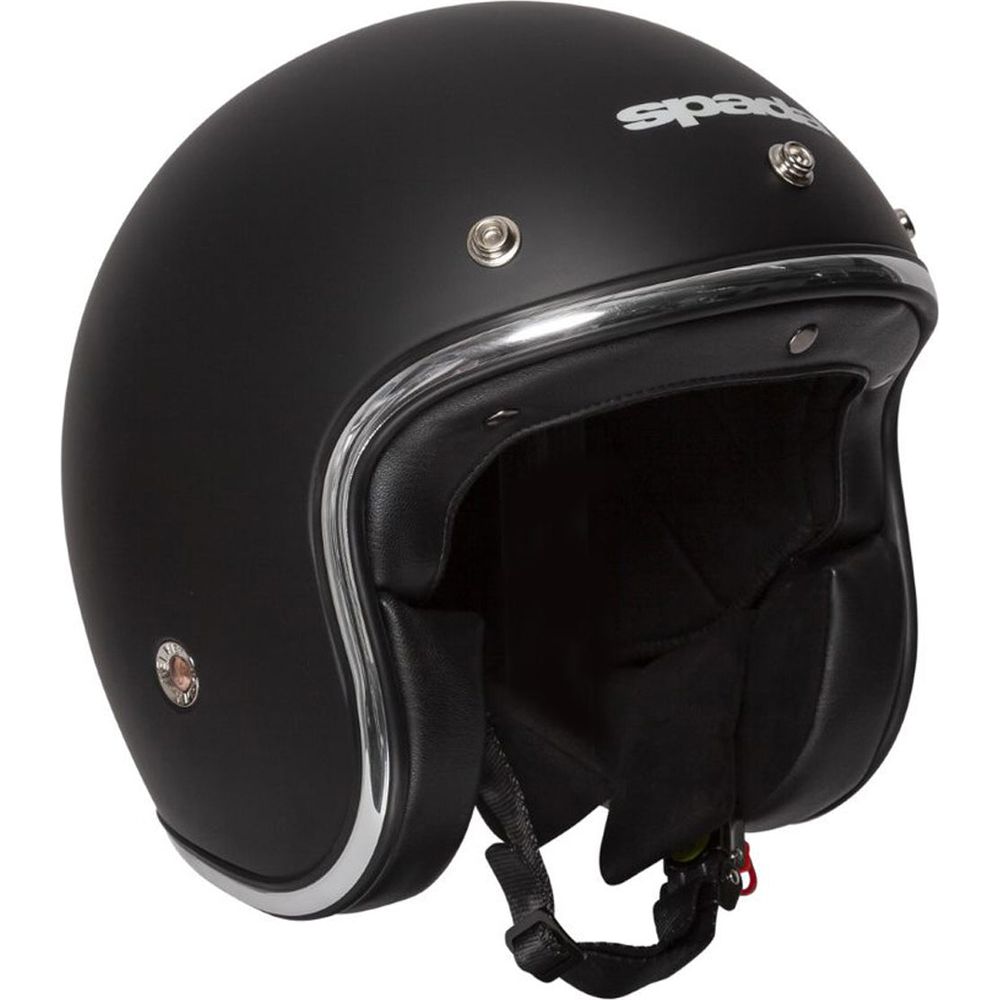 Spada Classic Plain Open Face Helmet Matt Black FREE 1 YEAR Returns, FREE UK Delivery | ThrottleChimp