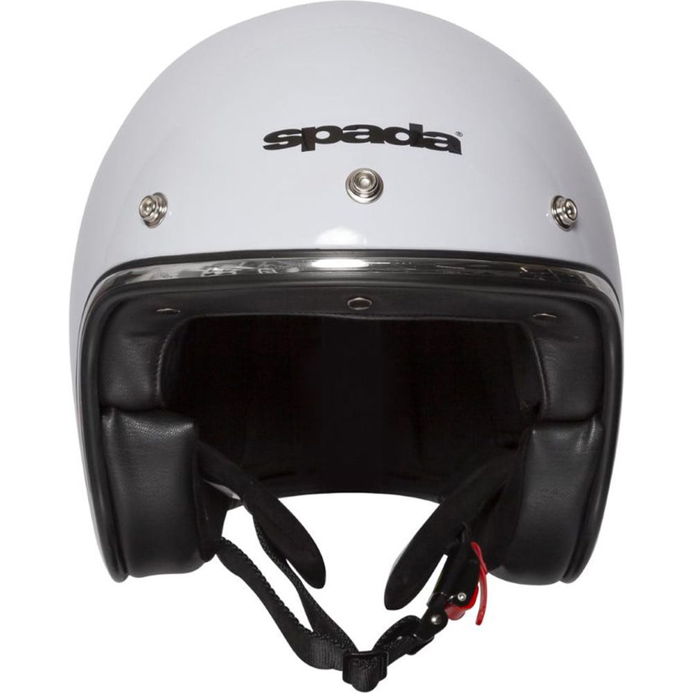 Spada Classic Plain Open Face Helmet Gloss White (Image 2) - ThrottleChimp