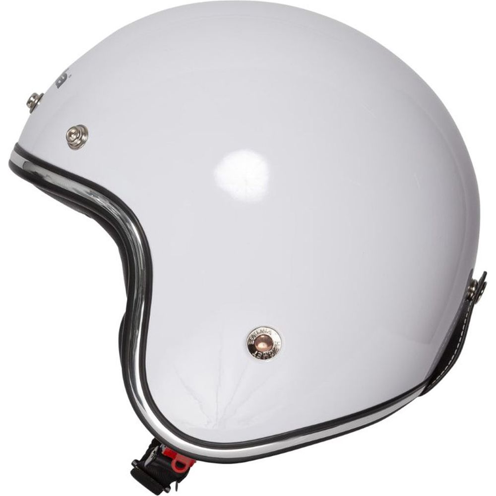 Spada Classic Plain Open Face Helmet Gloss White (Image 3) - ThrottleChimp