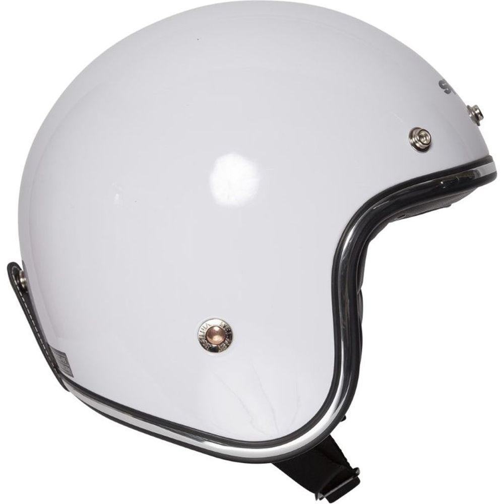 Spada Classic Plain Open Face Helmet Gloss White (Image 5) - ThrottleChimp