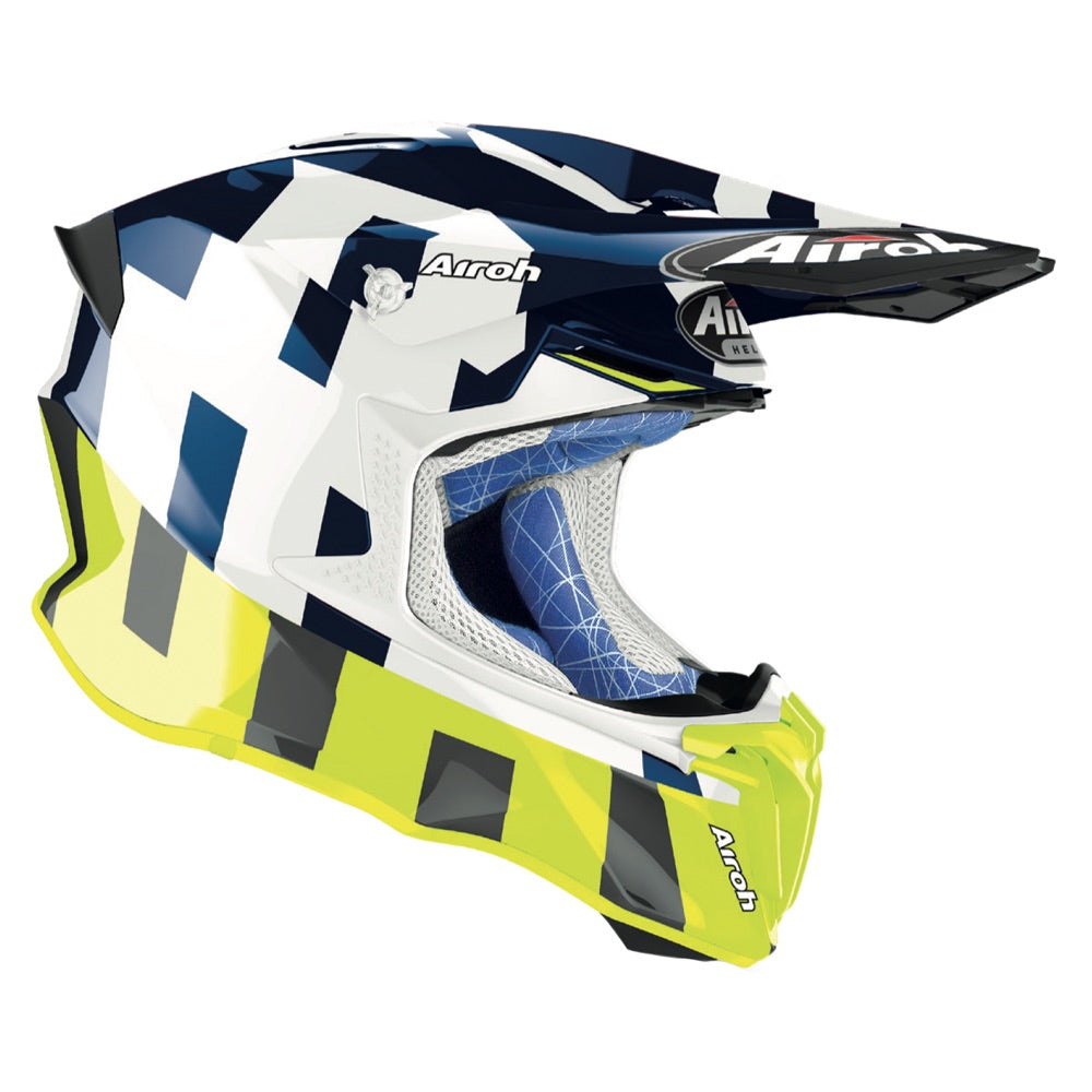 Airoh Twist 2.0 Frame Motocross Helmet Gloss Blue - ThrottleChimp