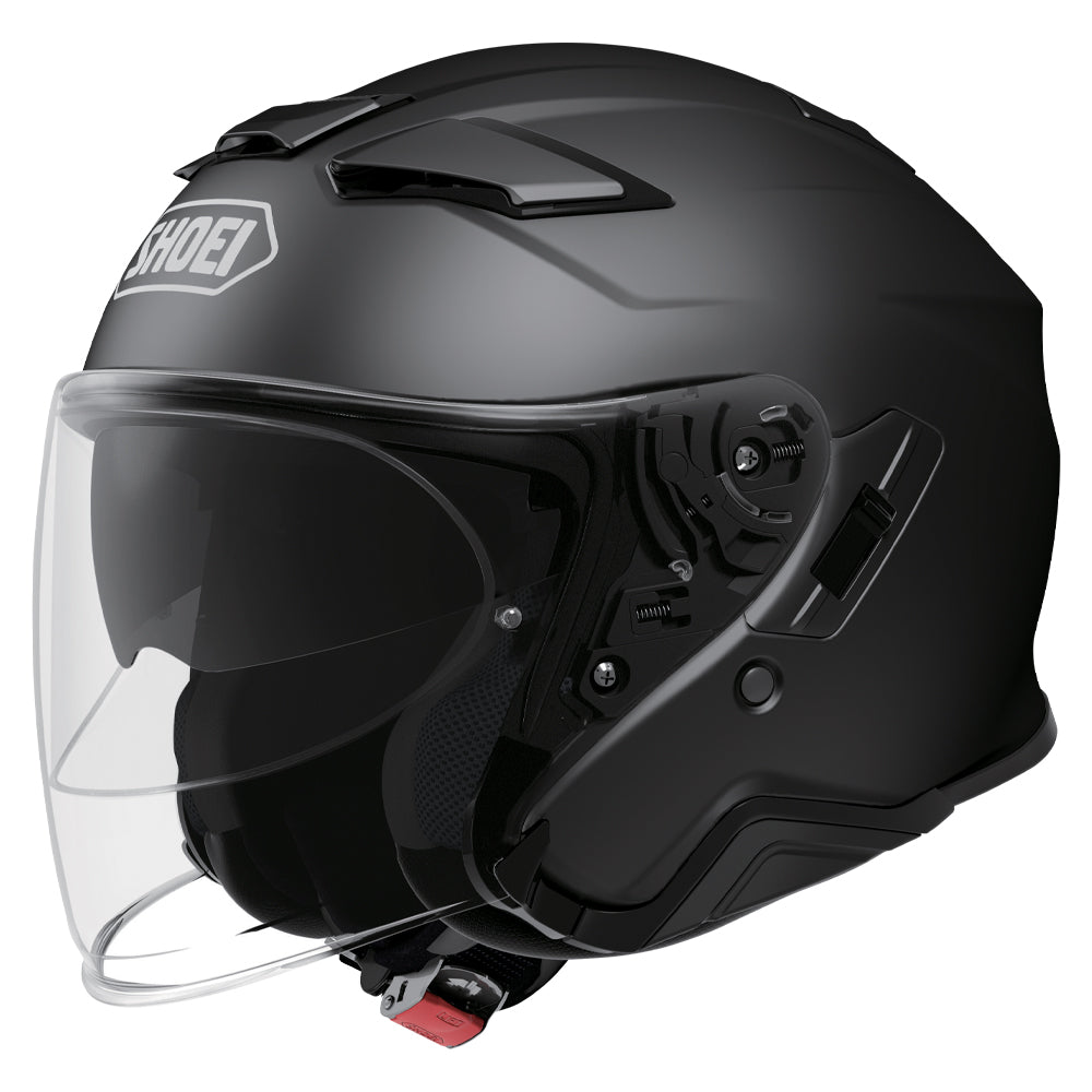 Shoei J-Cruise 2 Plain Open Face Helmet Matt Black FREE 1 YEAR Returns, FREE UK Delivery | ThrottleChimp