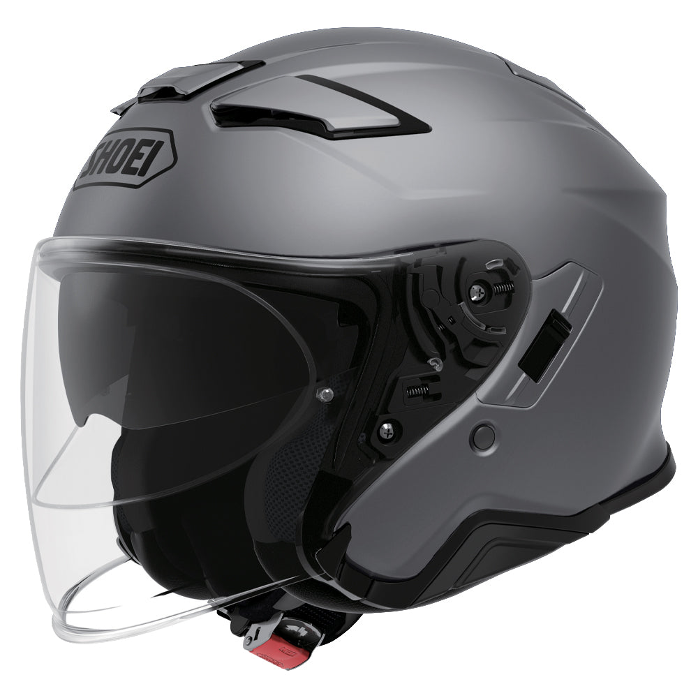 Shoei J-Cruise 2 Plain Open Face Helmet Matt Deep Grey FREE 1 YEAR Returns, FREE UK Delivery | ThrottleChimp