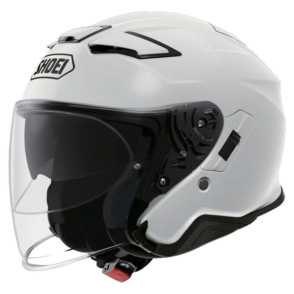 Shoei J-Cruise 2 Plain Open Face Helmet White - ThrottleChimp