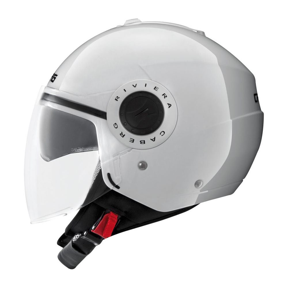 Caberg Riviera Plain Open Face Helmet White (Image 2) - ThrottleChimp