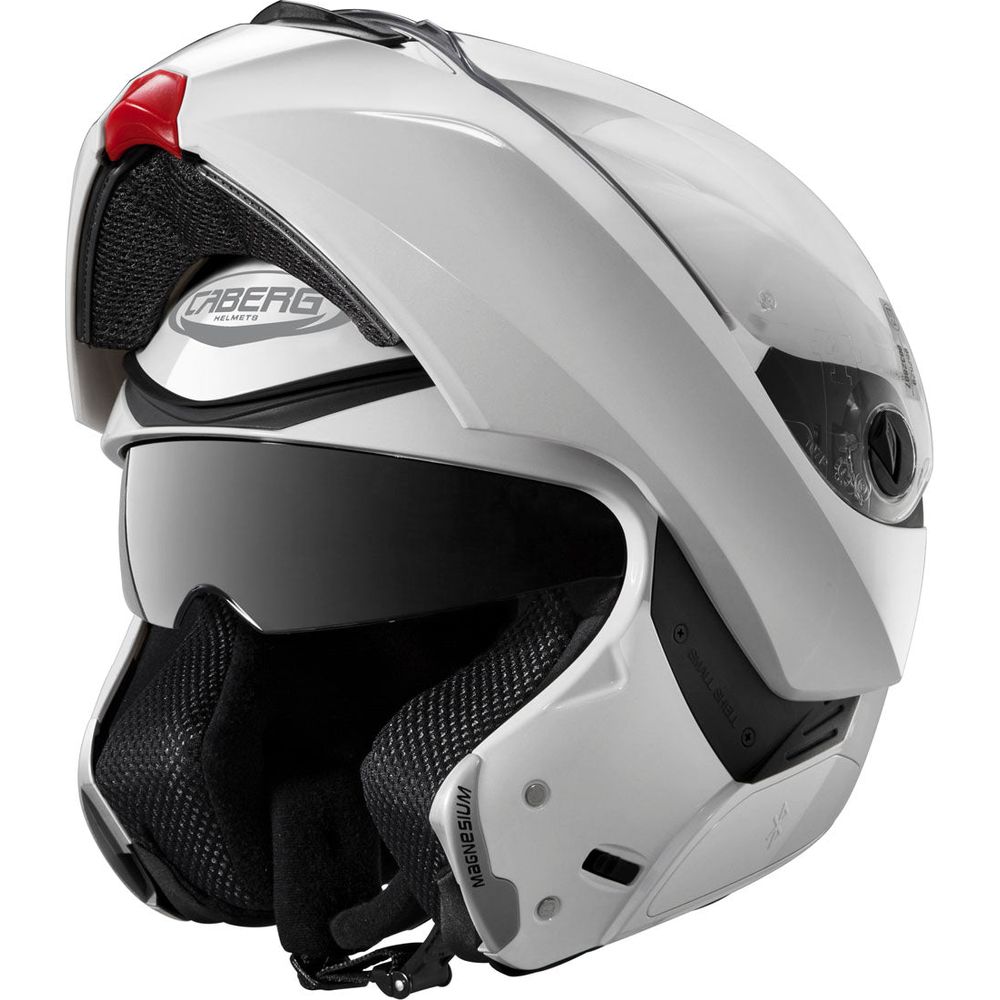 Caberg Modus Plain Flip-Up Helmet Metal White (Image 2) - ThrottleChimp