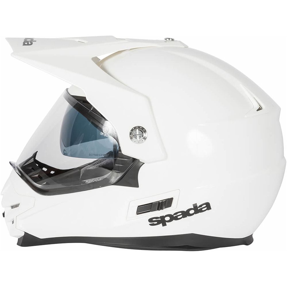 Spada Intrepid Plain Full Face Helmet Pearl White FREE 1 YEAR Returns, FREE UK Delivery | ThrottleChimp