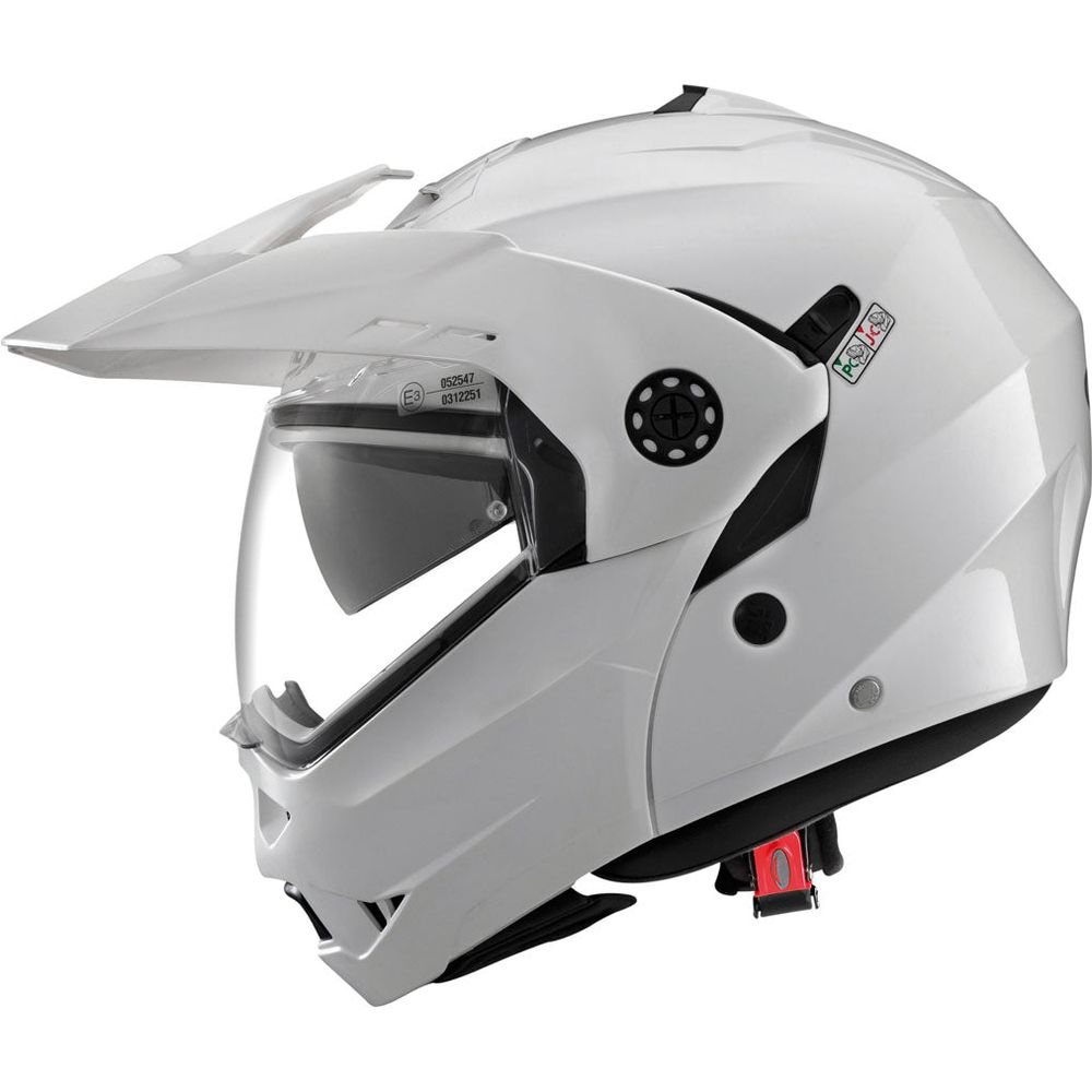 Caberg Tourmax Plain Flip-Up Helmet Metal White FREE 1 YEAR Returns, FREE UK Delivery | ThrottleChimp