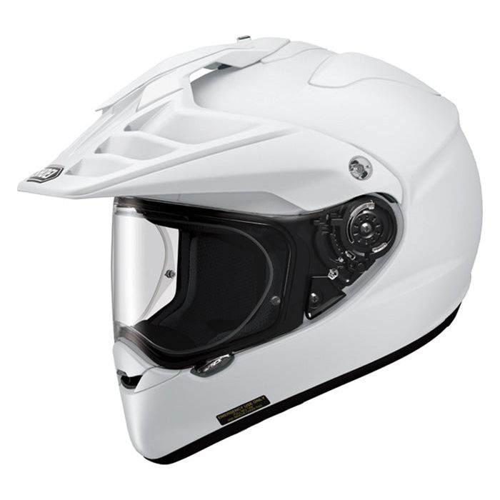 Shoei Hornet ADV Plain Full Face Helmet White - ThrottleChimp