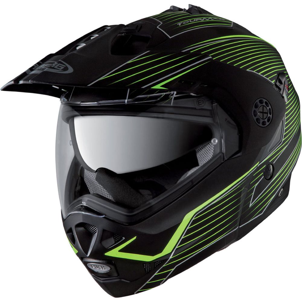 Caberg Tourmax Sonic Flip-Up Helmet Matt Black / Fluo Yellow - ThrottleChimp