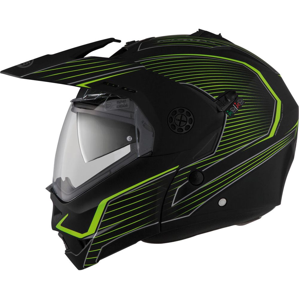 Caberg Tourmax Sonic Flip-Up Helmet Matt Black / Fluo Yellow (Image 2) - ThrottleChimp