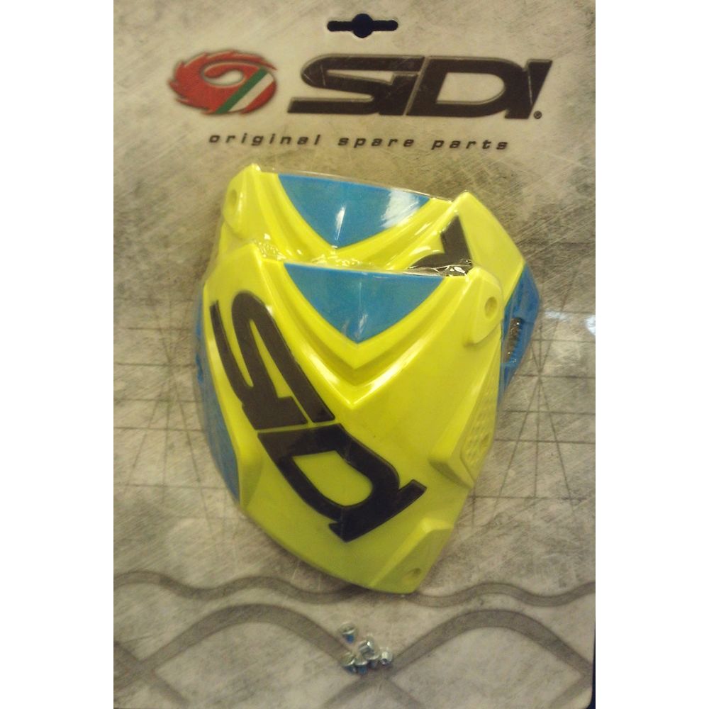 Sidi Crossfire 2 Shin Plate Fluo Yellow / Light Blue - ThrottleChimp